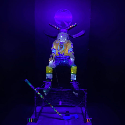 Tape, Light, and Ice: Creating a Luminous Ice Hockey Sculpture