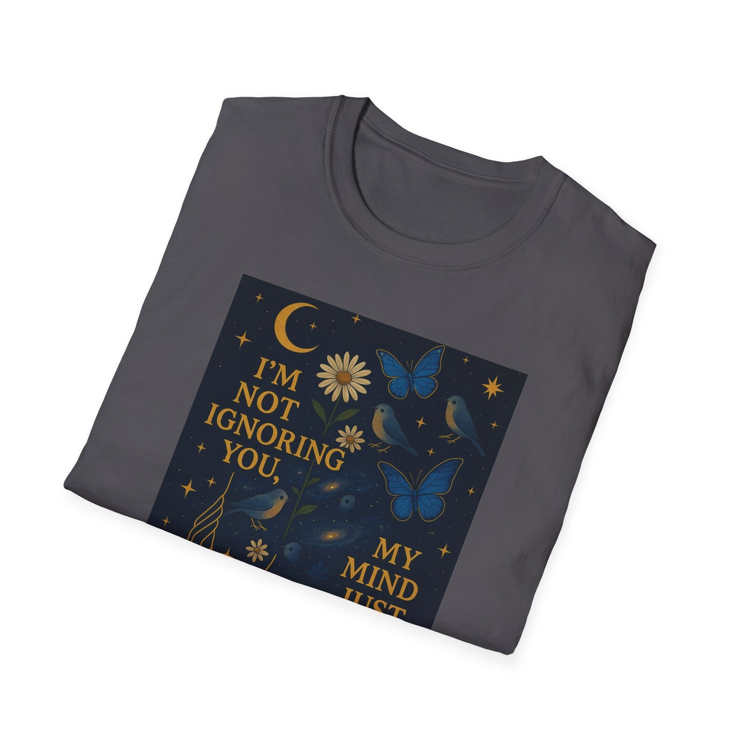 Nighttime Mind Escape T-Shirt | I'm Not Ignoring You, Conversation Starter Tee, Trendy Gift for Her, Relaxed Vibes, Astrology Lovers