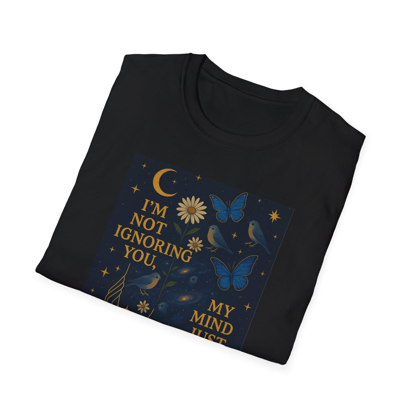 Nighttime Mind Escape T-Shirt | I'm Not Ignoring You, Conversation Starter Tee, Trendy Gift for Her, Relaxed Vibes, Astrology Lovers