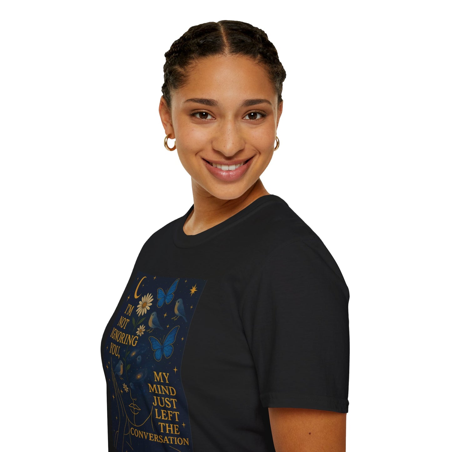 Nighttime Mind Escape T-Shirt | I'm Not Ignoring You, Conversation Starter Tee, Trendy Gift for Her, Relaxed Vibes, Astrology Lovers