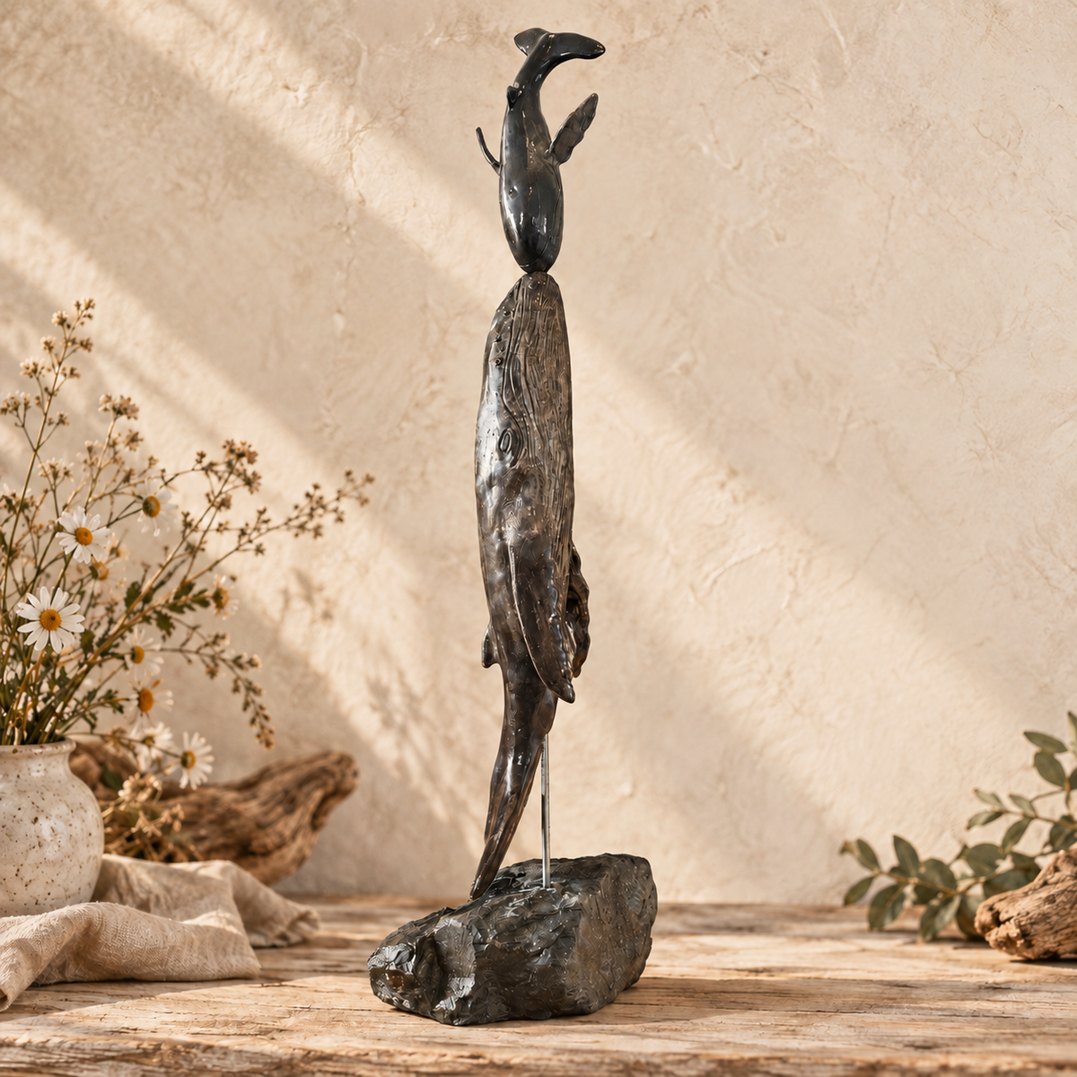 Mother & Calf — Humpback Whale Sculpture